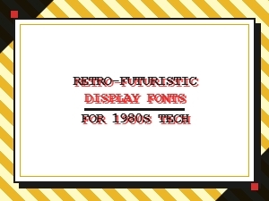 Neon Glitch Alphabets for Vintage Tech