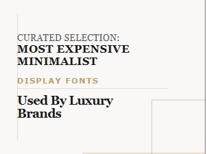 Priced Minimalist Fonts Favored by Luxury Brands